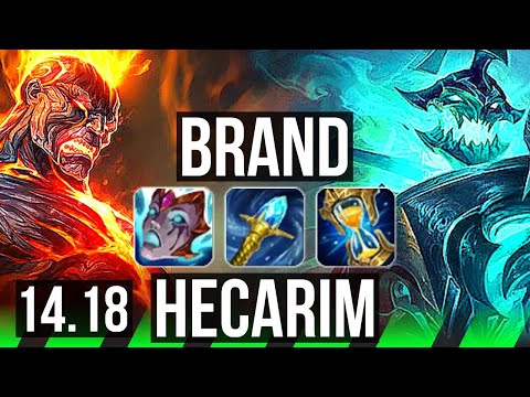 BRAND vs HECARIM (JGL) | 66% winrate, Dominating, 11/3/4 | EUW Grandmaster | 14.18