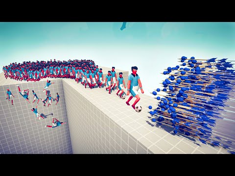 100x SOCCER PLAYERS vs EVERY GOD - Totally Accurate Battle Simulator TABS