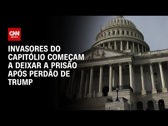 Invasores do Capitólio começam a deixar a prisão após perdão de Trump | BASTIDORES CNN