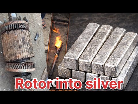 Pure Silver Extraction From Old Motor Rotor | Scrap to Precious Metal