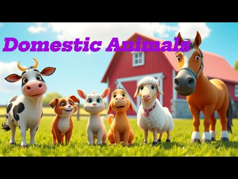 Learn Domestic Animals for Kids 🐄🐕🐈 | Fun Learning for Children | VEEKSHITH FUN LEARNING (VFL)