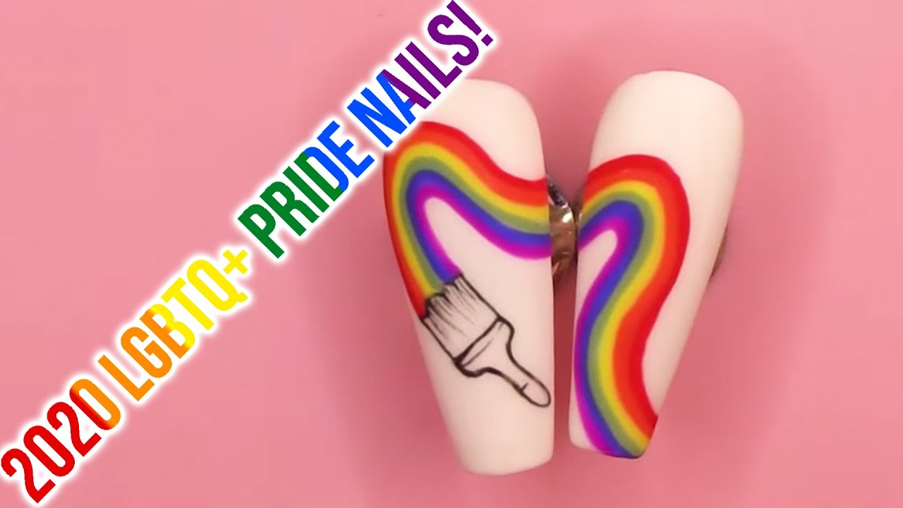 2020 Pride Paint Brush Design Alternative Pride Nails