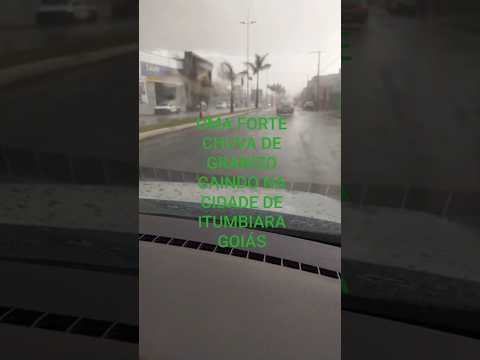 UMA FORTE CHUVA DE GRANIZO CAINDO NA CIDADE DE ITUMBIARA GOIÁS..🇧🇷🇧🇷🇧🇷 LINDOVAL BITENCOURT
