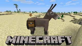 How To Use Chest/Ride on a Donkey | Minecraft 1.8
