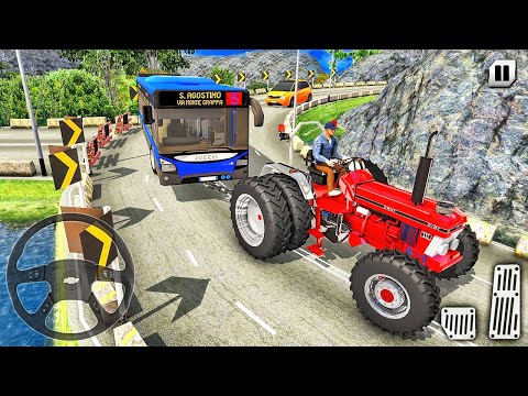 Offroad Towing Chained Tractor Driving - Bus Rescue Simulator 2021 - Android Gameplay