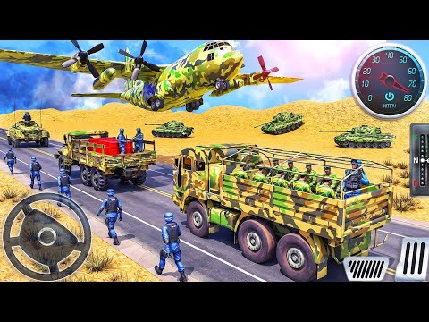 Army Cargo Truck Simulator 3D - US Airplane Vehicle Transporter Truck Driving - Android GamePlay #1