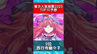 第21回東方Project人気投票のTOP10を予想してみた #Shorts