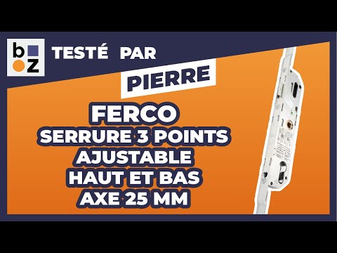 Serrure ajustable haut et bas par prolongateur - 2 galets - à cylindre FERCO
