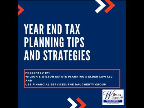 Year End Tax Planning Webinar
