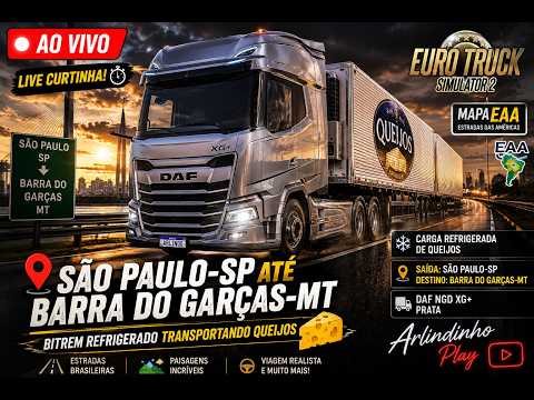 🔴 De São Paulo até Barra do Garças! Bitrem refrigerado carregado de queijos 🧀🚛