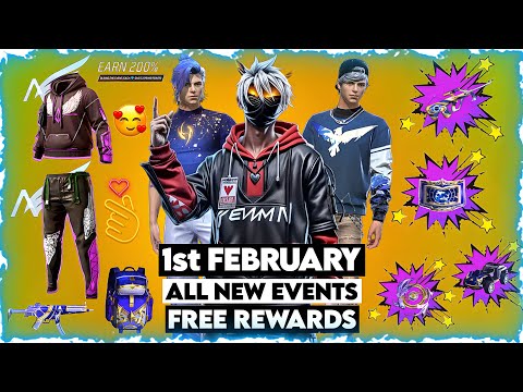 FREE FIRE 1ST FEBRUARY ALL NEW EVENTS | FEBRUARY FREE REWARDS | 1ST FEBRUARY EVENTS