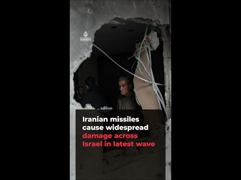 Iranian missiles cause widespread damage across Israel in latest wave | AJ#shorts