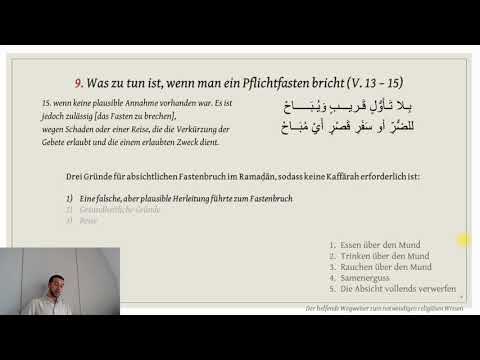 Kapitel Fasten 4 (Maliki Fiqh Basics)