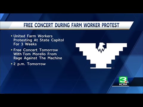 Tom Morello of Rage Against the Machine to support farmworkers with free concert in Sacramento