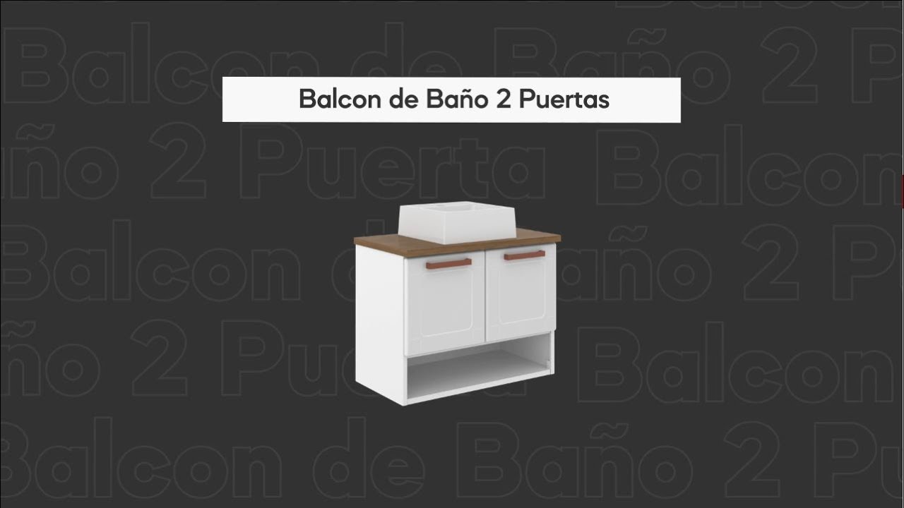 Vanitorio 2 puertas sin patas