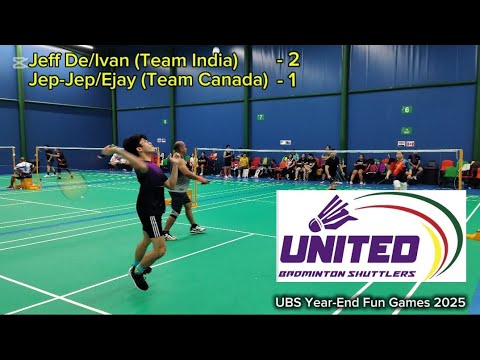 UBS Fun Games 2025 - Ejay/Jep-Jep vs Ivan/Jeff De (Canada vs India)
