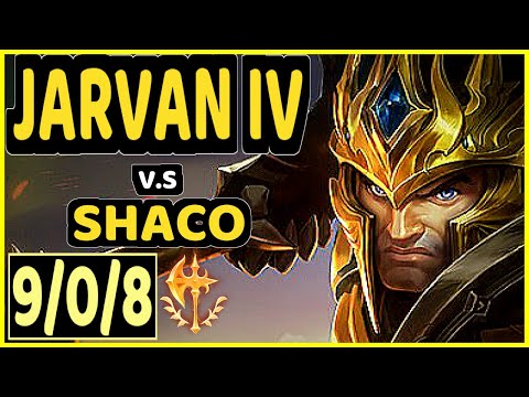 NJI (JARVAN IV) vs SHACO - 9/0/8 KDA JUNGLE GAMEPLAY - EUW Ranked GRANDMASTER