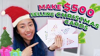 🎄How to Sell Christmas Cards Online (EASY step-by-step guide to starting a greeting card business!)