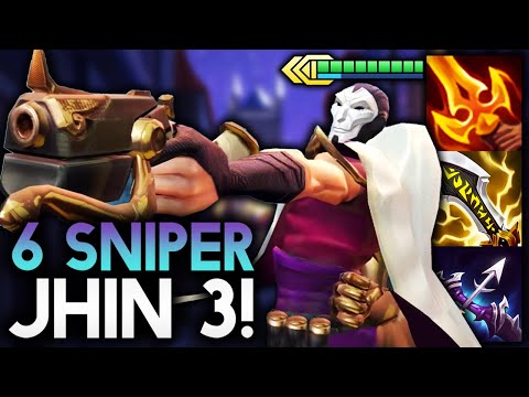 3 STAR JHIN ONE-SHOT ULT WITH 6 SNIPER +150% BONUS DAMAGE BUFF!! | Teamfight Tactics Patch 11.22