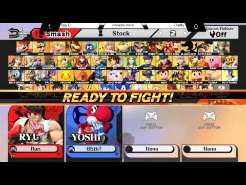 VBR#1 - Sm4sh Singles - Winners Semi - Big D (Ryu) vs Firefly (Yoshi)