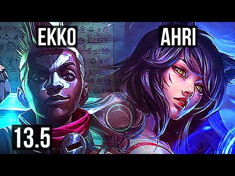 EKKO vs AHRI (MID) | 8/1/8, 1.4M mastery, 700+ games, Legendary | KR Master | 13.5