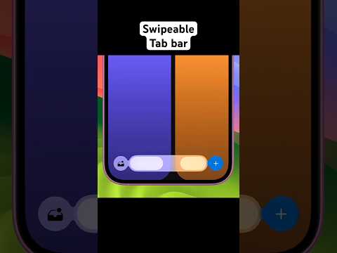 Swipeable Tab bar using SwiftUI | iOS Safari App Style | #animation #ios #apple thumbnail