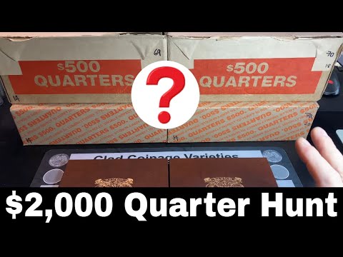 Coin Roll Hunting $2,000 in Quarters - Hunt and Fill #14