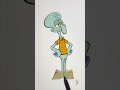 Squidward Transformation Shorts Digitalart Glowup Artwork Spongebob