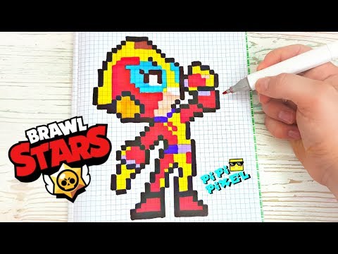 МАКС из BRAWL STARS РИСУНКИ ПО КЛЕТОЧКАМ - PIXEL ART