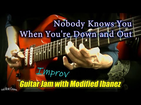 Nobody Knows You When You're Down and Out (Improvisation) | Guitar Jam with Modified Ibanez Video