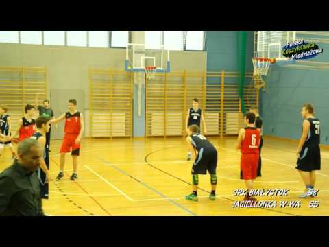 Końcówka meczu PYHH U15 SPK Bialystok - Jagiellonka 06.03.2016