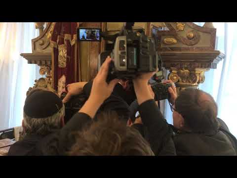 Olomouc Torah Placed in the Aron Kodesh