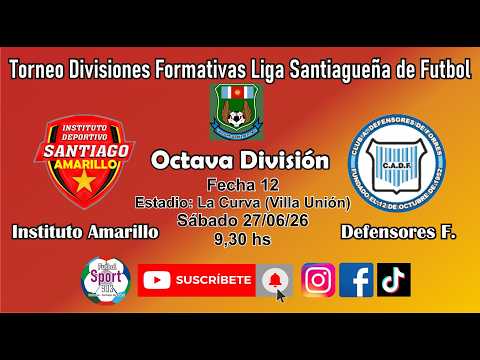 Instituto Amarillo vs Defensores F. - 8va División - FECHA 12 (9,30 hs)  - Divisiones Formativas LSF