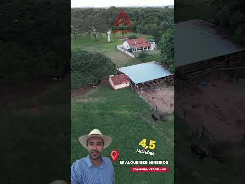Fazenda próximo da cidade com estrutura montada para pecuária em Campina Verde MG