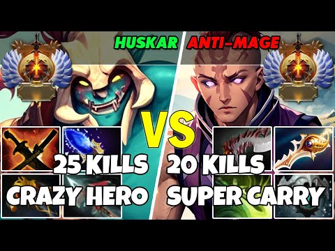 HUSKAR (Mid) vs ANTI-MAGE (Carry) - Epic Battle Of Immortal Rank Dota 2 Players - Z Dota 2
