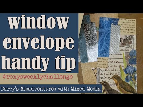 trick for collaging / covering a window envelope