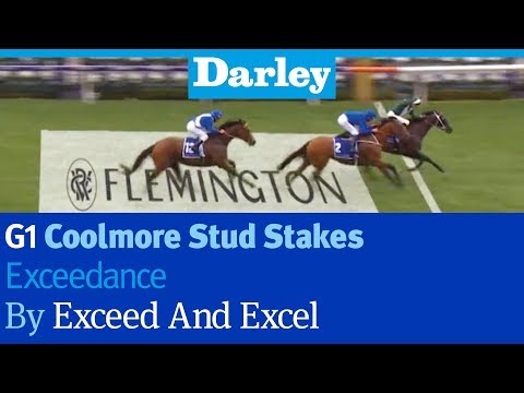 Exceedance by Exceed And Excel wins the G1 Coolmore Stud Stakes at Flemington