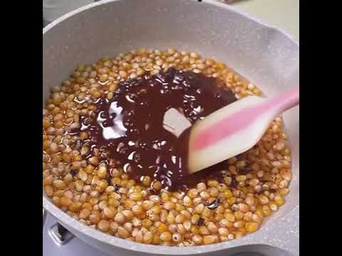 Easily make chocolate flavored popcorn at home | in just two steps | Delicious | Samhita Mahendran