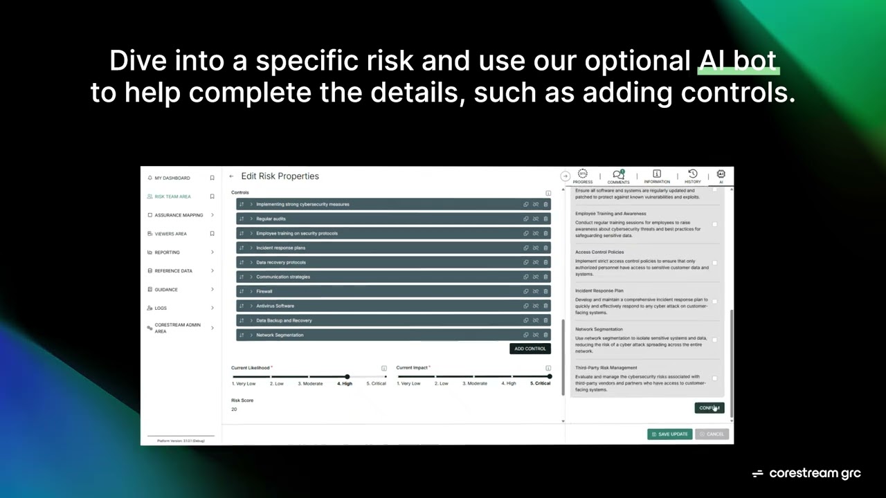 Enterprise Risk Management Solution - overview highlights video | CoreStream GRC