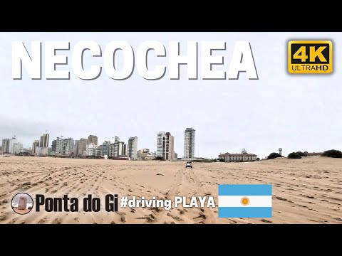 PASEO por la ARENA de las PLAYAS de NECOCHEA octubre 2025 #driving 4k COSTA ATLANTICA de ARGENTINA