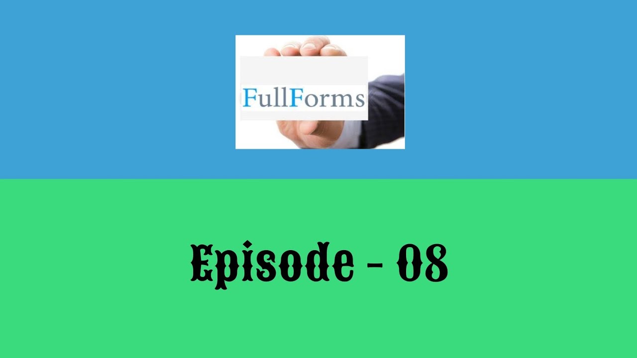 PDF || Full Forms || Episode - 08 || Vedika Education Tv