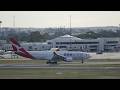 Qantas A330 VH EBS Takes Off From Perth To Melbourne Power Grace