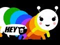 Hey Bear Sensory - Rainbow Caterpillar - High contrast video with music
