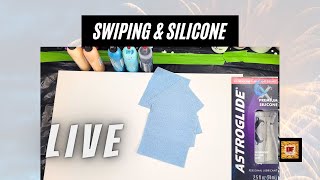 Acrylic Pour Painting | Swiping 18X24 Canvas | AstroGlide Silicone Oil | Fluid Art LIVE