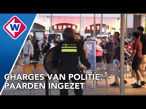 Rellen op Scheveningen, politie bekogeld met stenen en glas