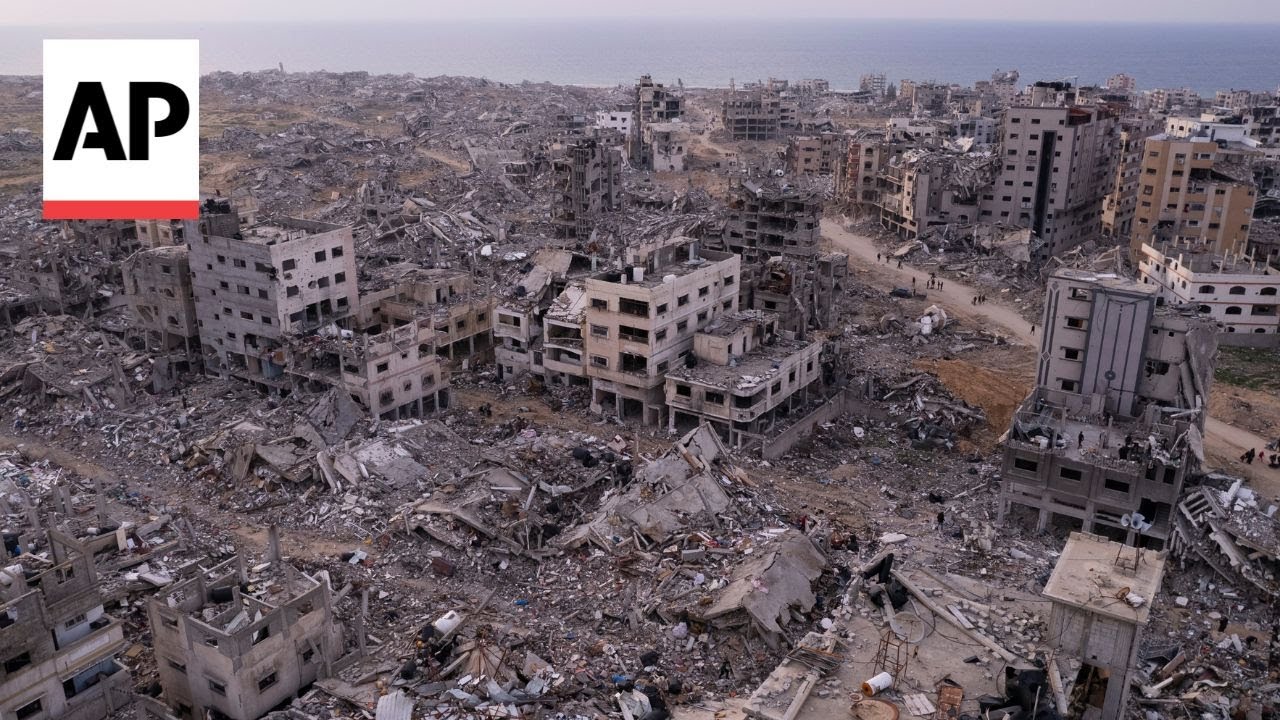 Drone footage shows destruction in Gaza City