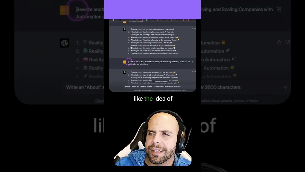Using #chatgpt to overhaul my linkedin profile #ai #gpt4