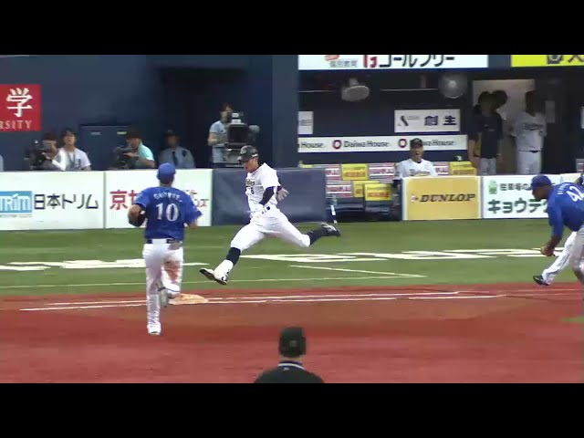 7回裏 バファローズ駿太が絶妙バントヒットでチャンスを作る!! 2014/6/12 Bs-DB