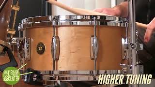 Video thumbnail for Gretsch USA Custom 6.5" x 14" Ridgeland Snare Drum by Boston Drum Center
