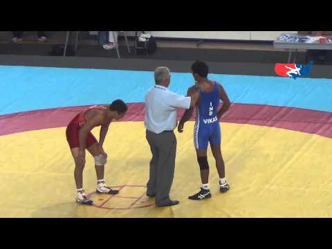 Cadet World FS - Pico (USA) dec. Vikas (IND), 63 kg semis